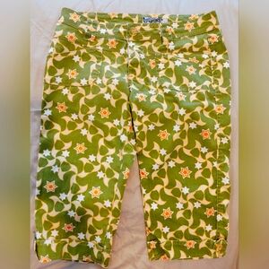 Crest Olive and Yellow Jeans with Star Accents